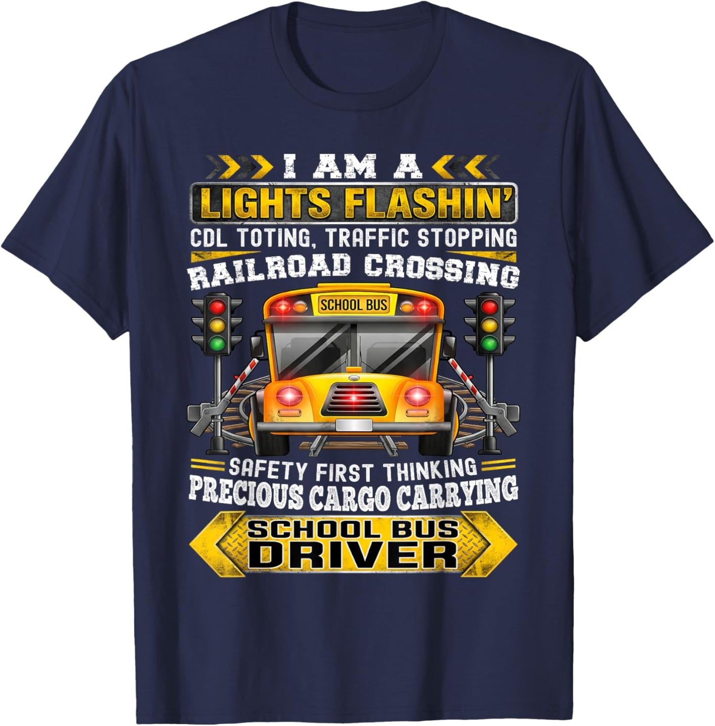 I'm A School Bus Driver Appreciation Funny Quote Saying Gift T-Shirt - T-Shirt | Navy
