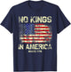No Kings in America Since 1776 Vintage America Flag No Kings T-Shirt - T-Shirt | Navy