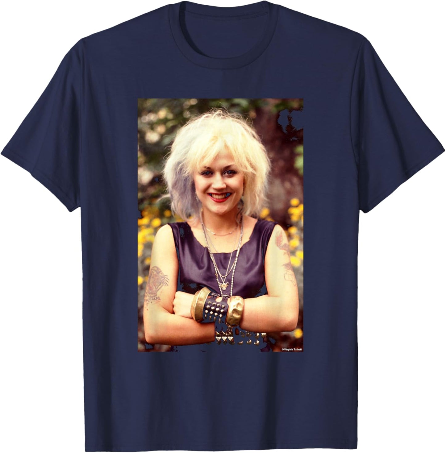 Beki Bondage Singer Vice Squad by Virginia Turbett T-Shirt - T-Shirt | Navy