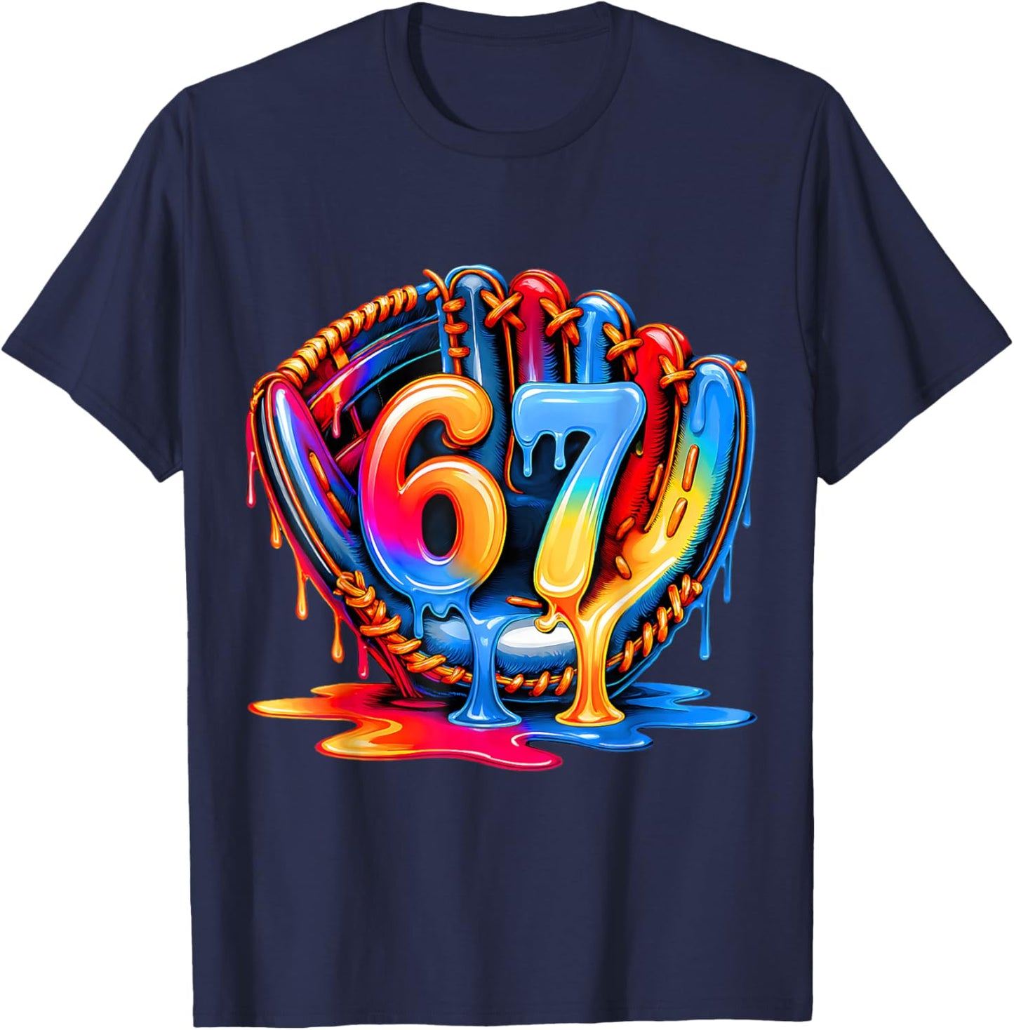 67 Drip Baseball Life Style 101 Apparel Youth Drip Kids Meme T-Shirt - T-Shirt | Navy