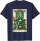 The Clover Queen Skeleton Tarot Card St Patricks Day Women T-Shirt - T-Shirt | Navy