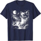 Chihuahua Howling to The Moon Vintage 90s Retro Animal T-Shirt - T-Shirt | Navy