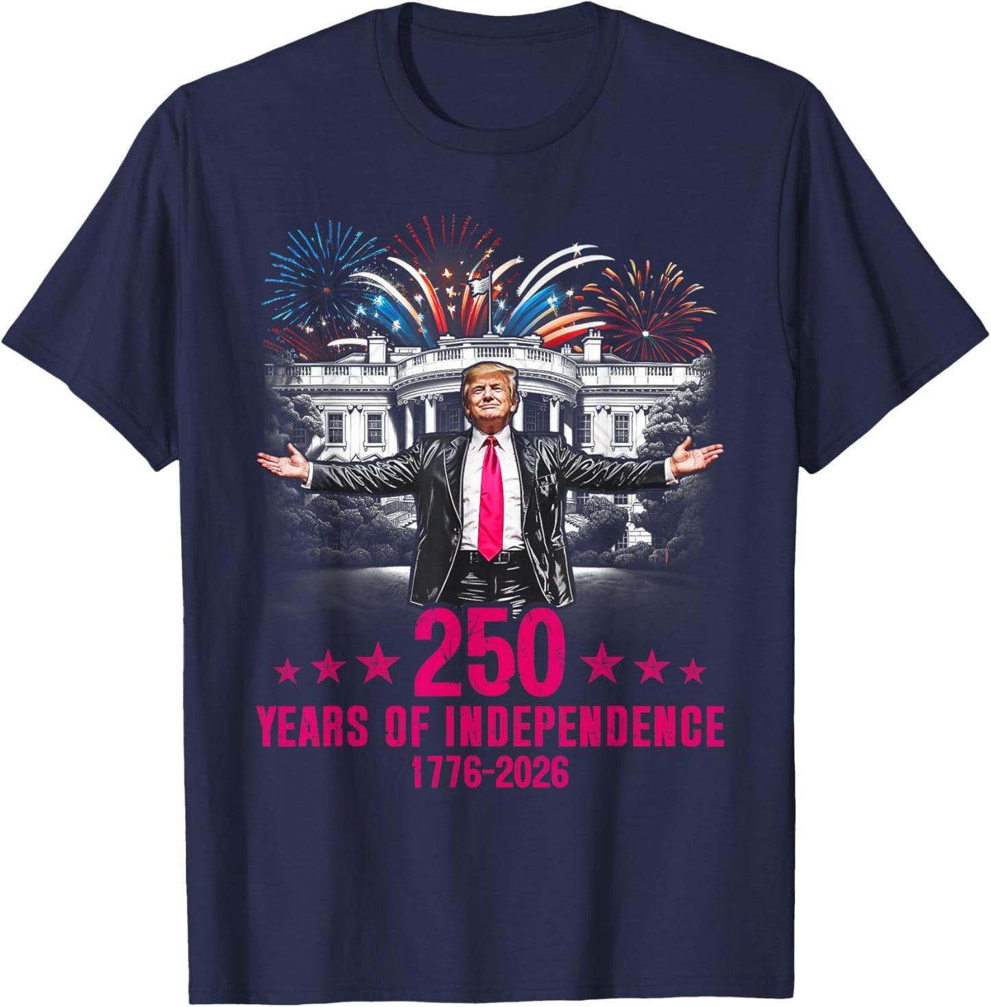 250 Years of Independence American Flag 250th Anniversary T-Shirt - T-Shirt | Navy