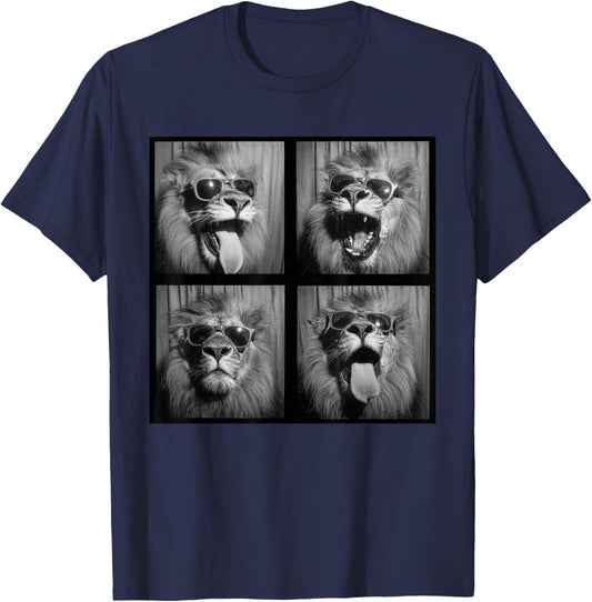 Funny Lion Sunglasses T-Shirt - T-Shirt | Navy