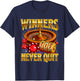 Winners Never Quit - Casino Gambler Meme Bootleg Gambling T-Shirt - T-Shirt | Navy