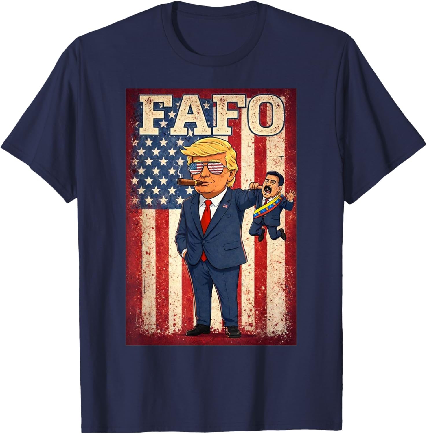 Funny Fafo Trump Fafo American USA Women T-Shirt - T-Shirt | Navy