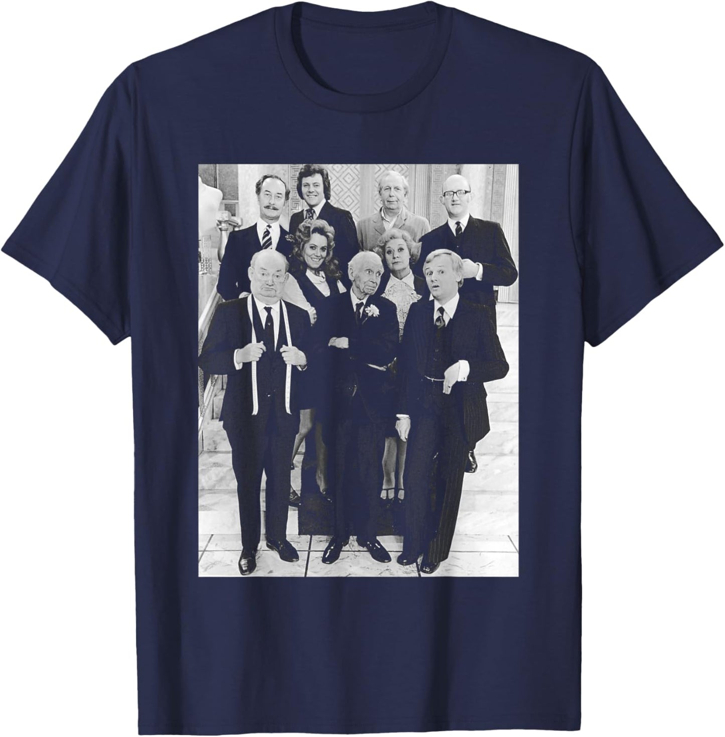 are You Being Served Cast Comedy Show 1976 T-Shirt - T-Shirt | Navy