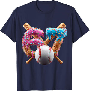 67 Baseball Ice Cream Drip Kids Youth T-Shirt - T-Shirt | Navy
