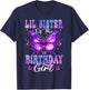 Lil Sister of The Birthday Girl Butterfly Party Matching T-Shirt - T-Shirt | Navy