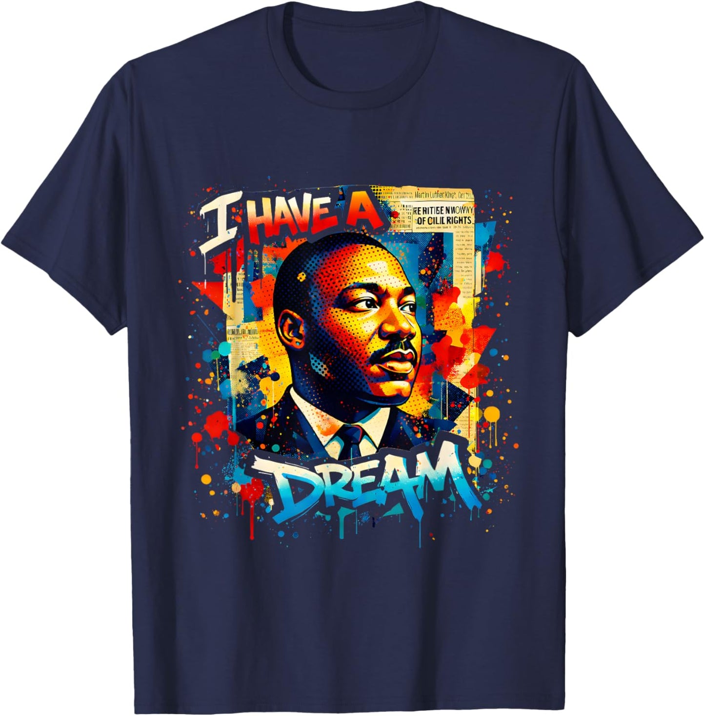 African American Dream Like a King Black History Month T-Shirt - T-Shirt | Navy