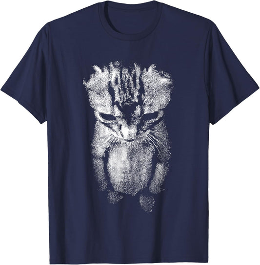 sad Kitten Meme T-Shirt - T-Shirt | Navy
