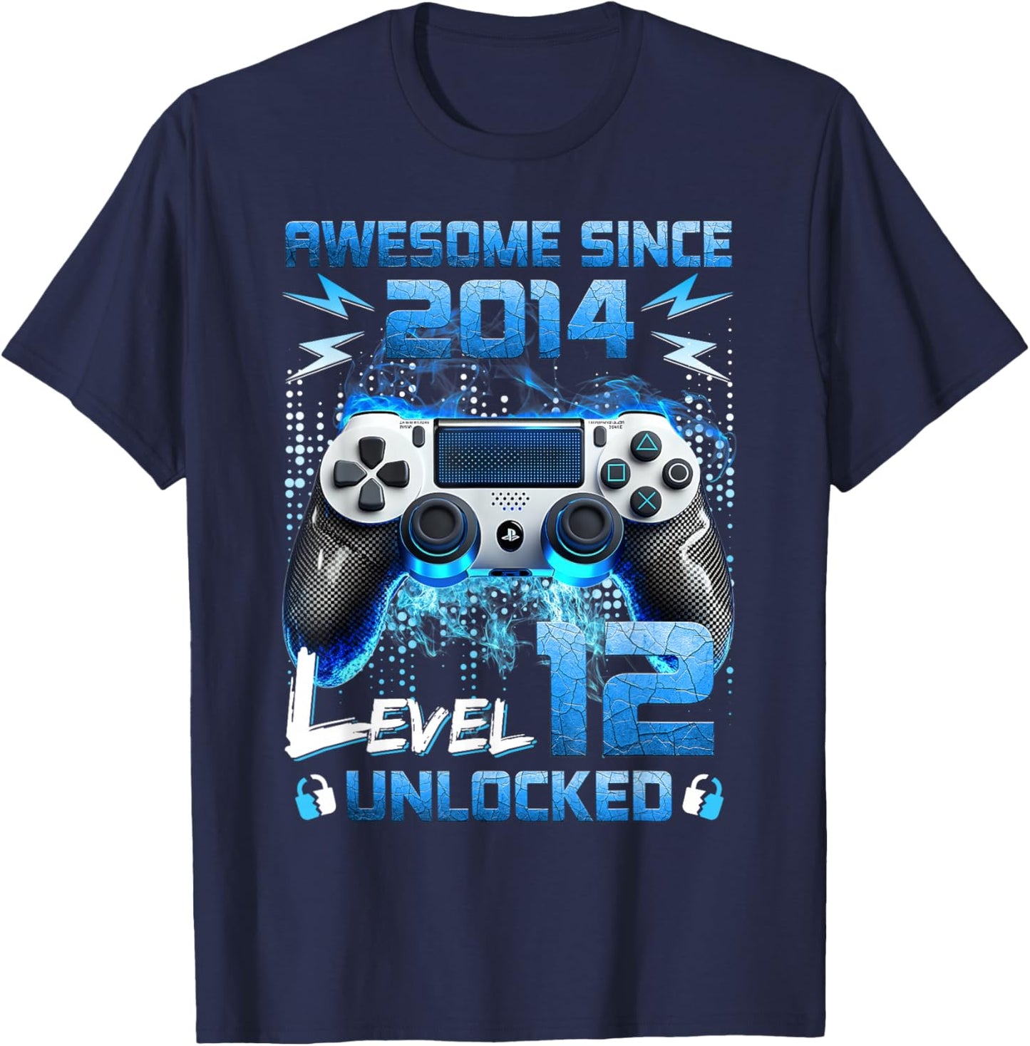 Level 12 Unlocked Video Gamer 12 Years Old 12 Birthday T-Shirt - T-Shirt | Navy