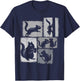 Chipmunk Vintage Collage Wildlife Lover T-Shirt - T-Shirt | Navy