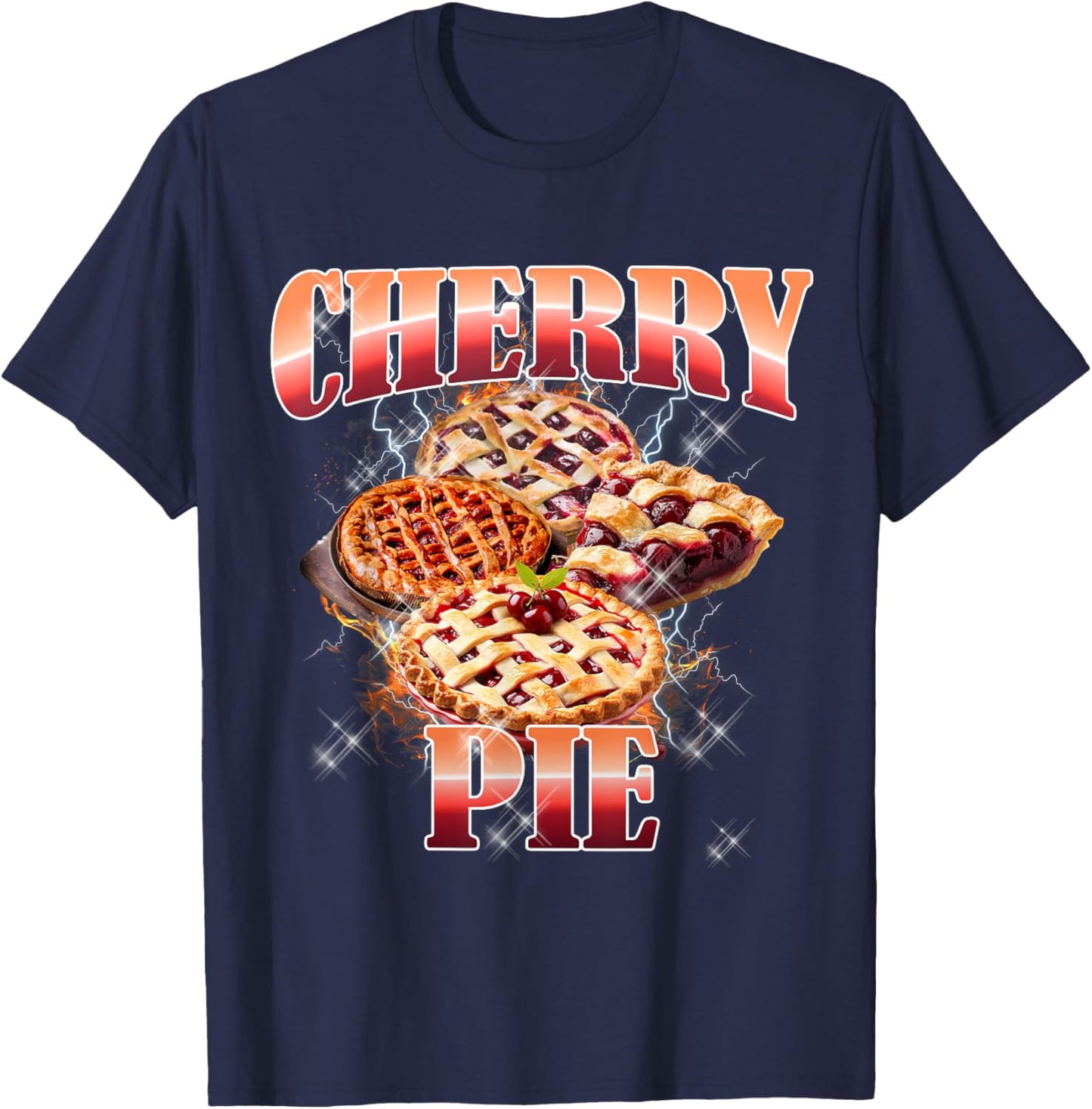 Thanksgiving Cherry Pie Bootleg 90's Rap Rock Vintage T-Shirt - T-Shirt | Navy