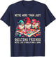 Vintage Gnome Quilt for Besties Sewing Quilting Friends T-Shirt - T-Shirt | Navy