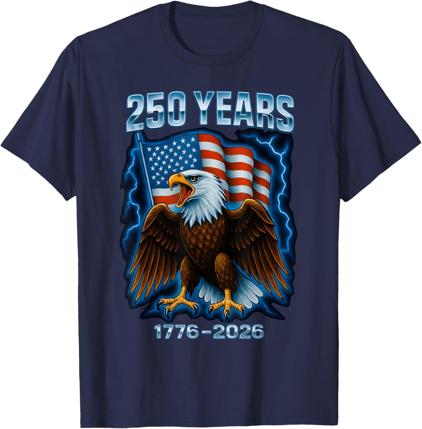 250 Years America Anniversary 250th Independence Day Freedom T-Shirt - T-Shirt | Navy