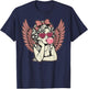 Retro Cupid Valentine Day Cute Vintage Cupid Blowing Bubble T-Shirt - T-Shirt | Navy