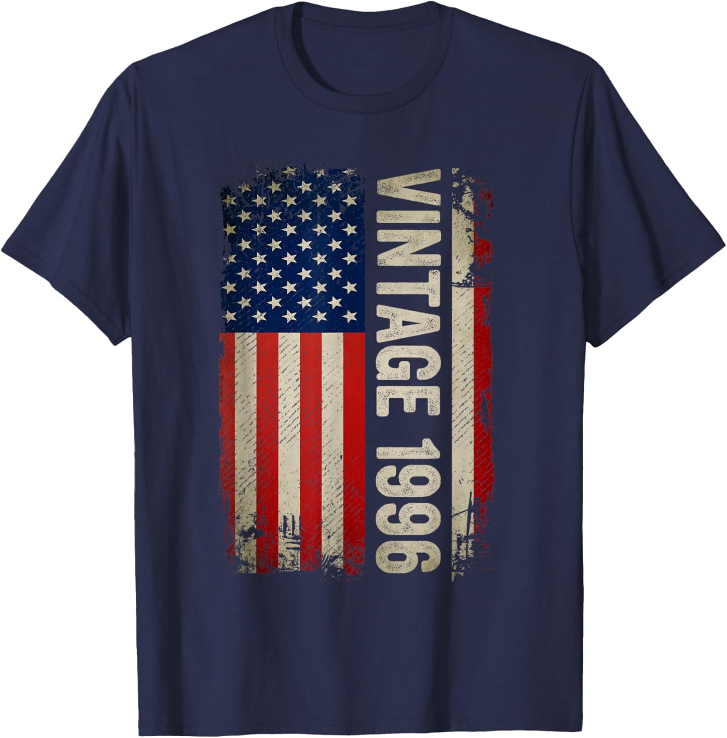 30 Year Old Gift Vintage 1996 American Flag 30th Birthday T-Shirt - T-Shirt | Navy