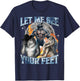 Let Me See Your Feet Funny Alpha Wolf Meme Werewolf Brainrot T-Shirt - T-Shirt | Navy