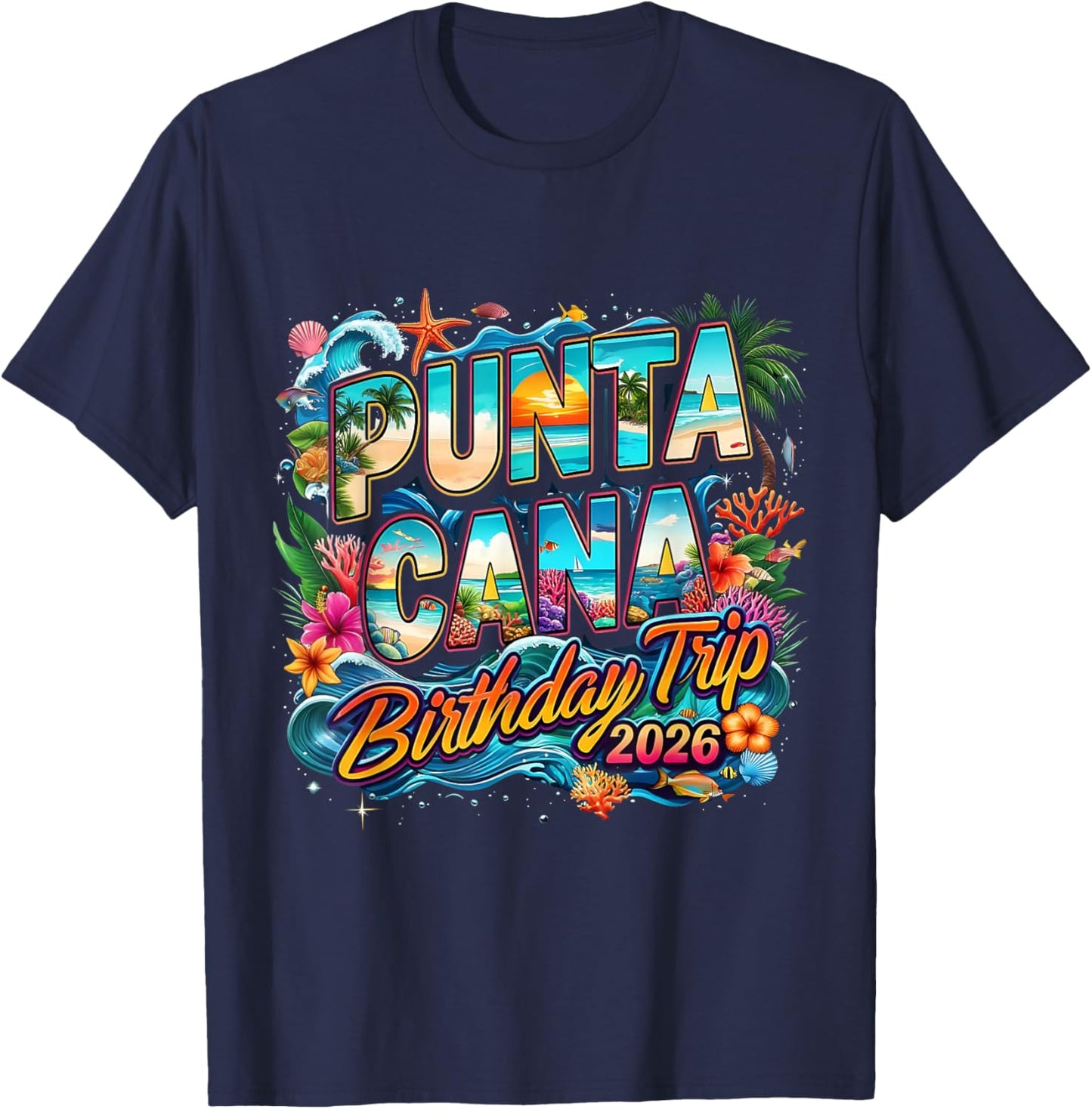Punta Cana Birthday Trip 2026 Making Memories T-Shirt - T-Shirt | Navy