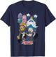 Adventure Time Distressed Cast Collage Cartoon T-Shirt - T-Shirt | Navy
