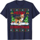 Sheltie Shetland Sheepdog Ugly Xmas Sweaters Dog Christmas T-Shirt - T-Shirt | Navy