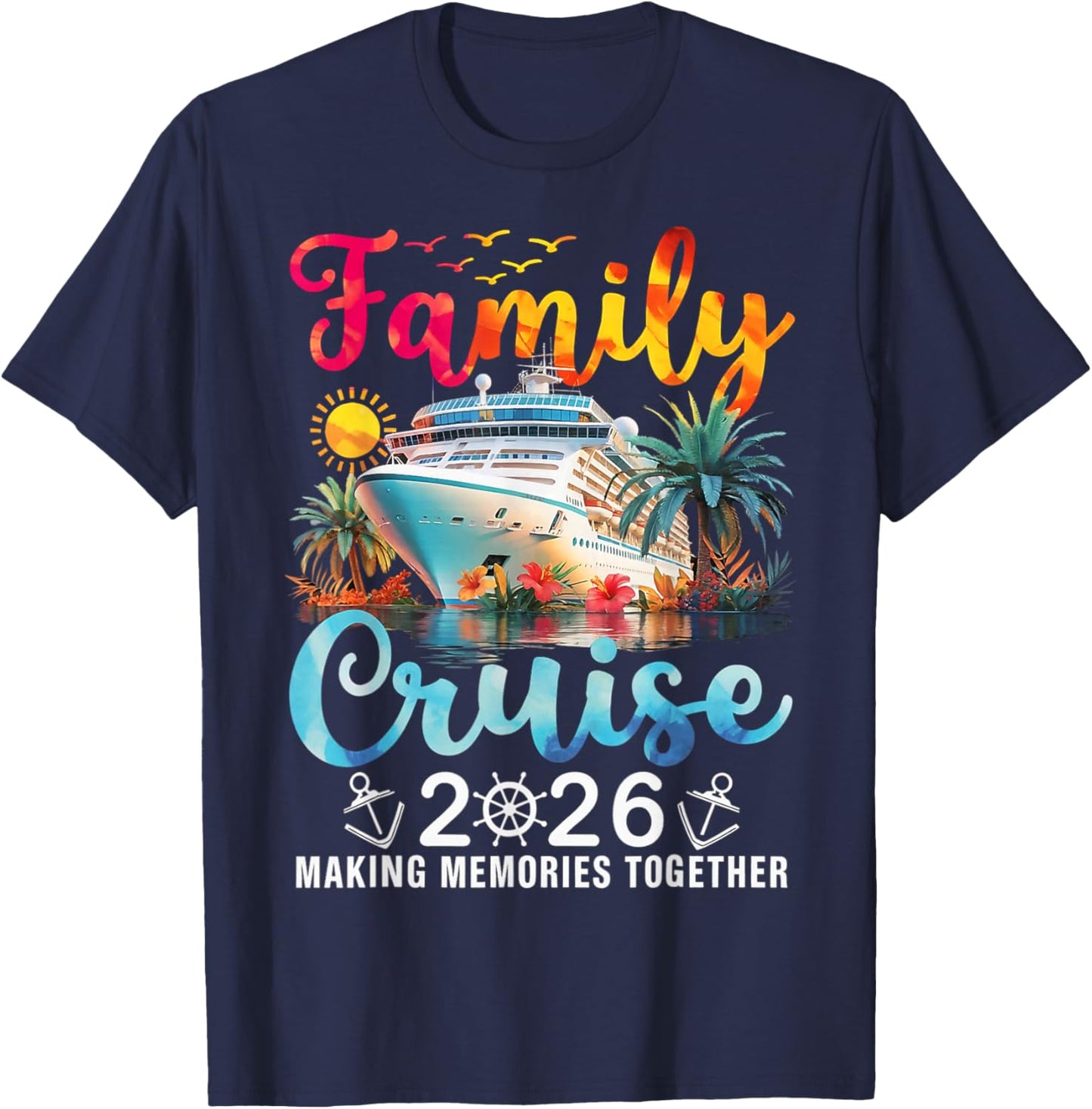 Family Cruise 2026 Family Matching Cruise Vacation Party T-Shirt - T-Shirt | Navy