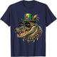 Mardigator Mardi Gras Alligator Costume Funny Mardi Gras T-Shirt - T-Shirt | Navy