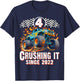 Birthday Monster Truck 4 Year Old Boys 4th Party Born 2022 T-Shirt - T-Shirt | Navy