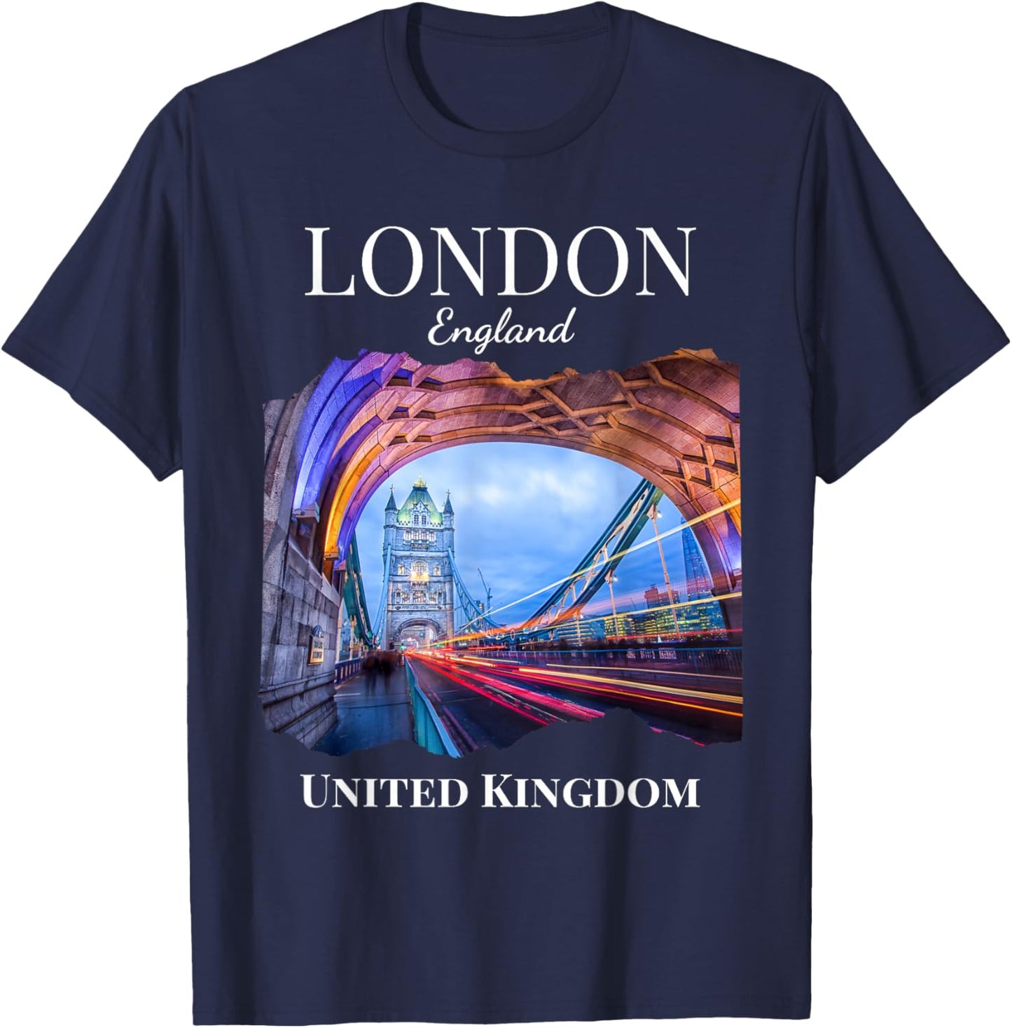 London England Bridge Tower Tourist Souvenir Women Men Kids T-Shirt - T-Shirt | Navy