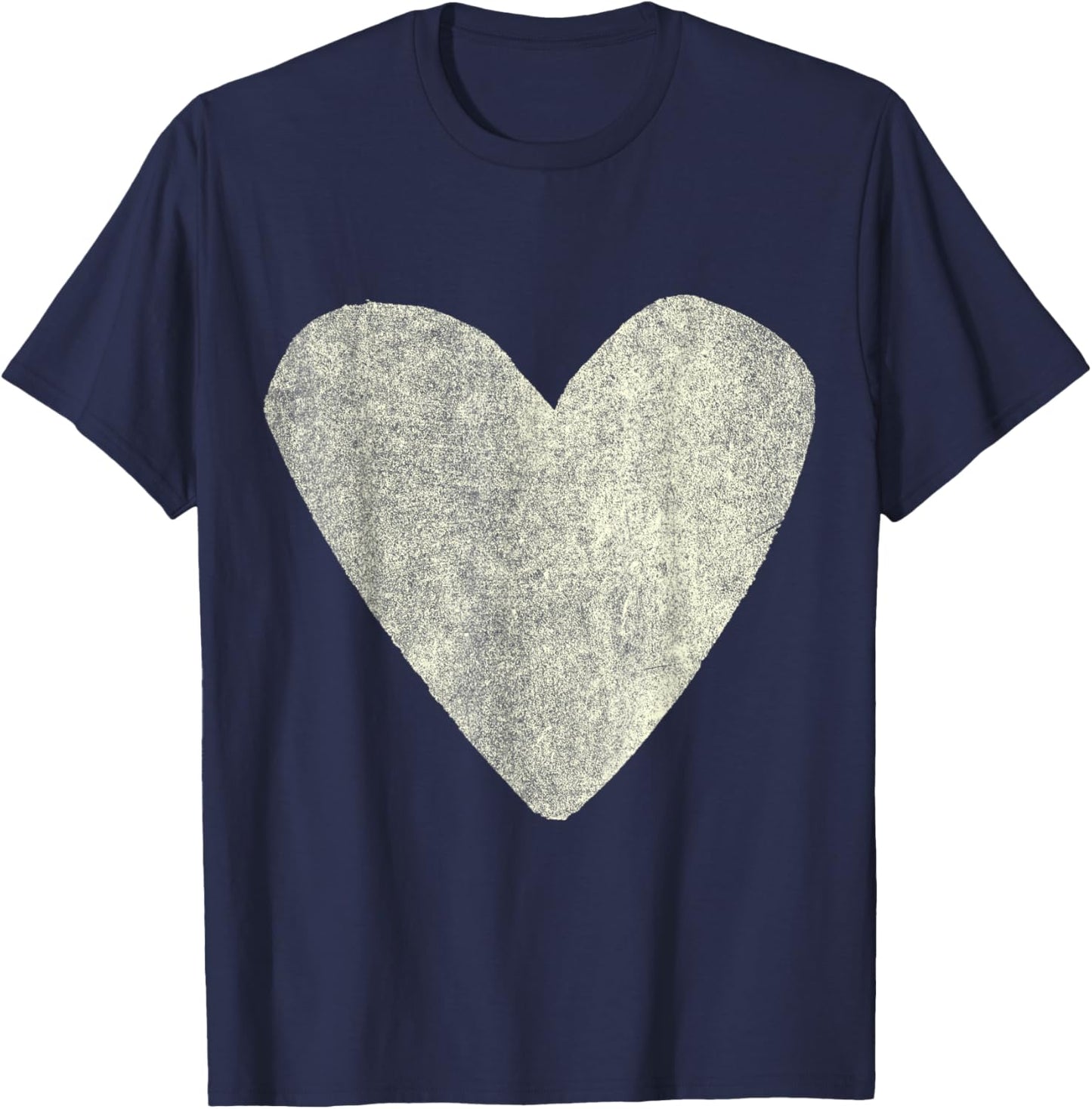 Positive Mental Health Awareness Colorful Heart Ivory T-Shirt - T-Shirt | Navy