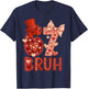Six Seven 6 7 Valentine Bruh Kids Boys Girls Valentine Meme T-Shirt - T-Shirt | Navy