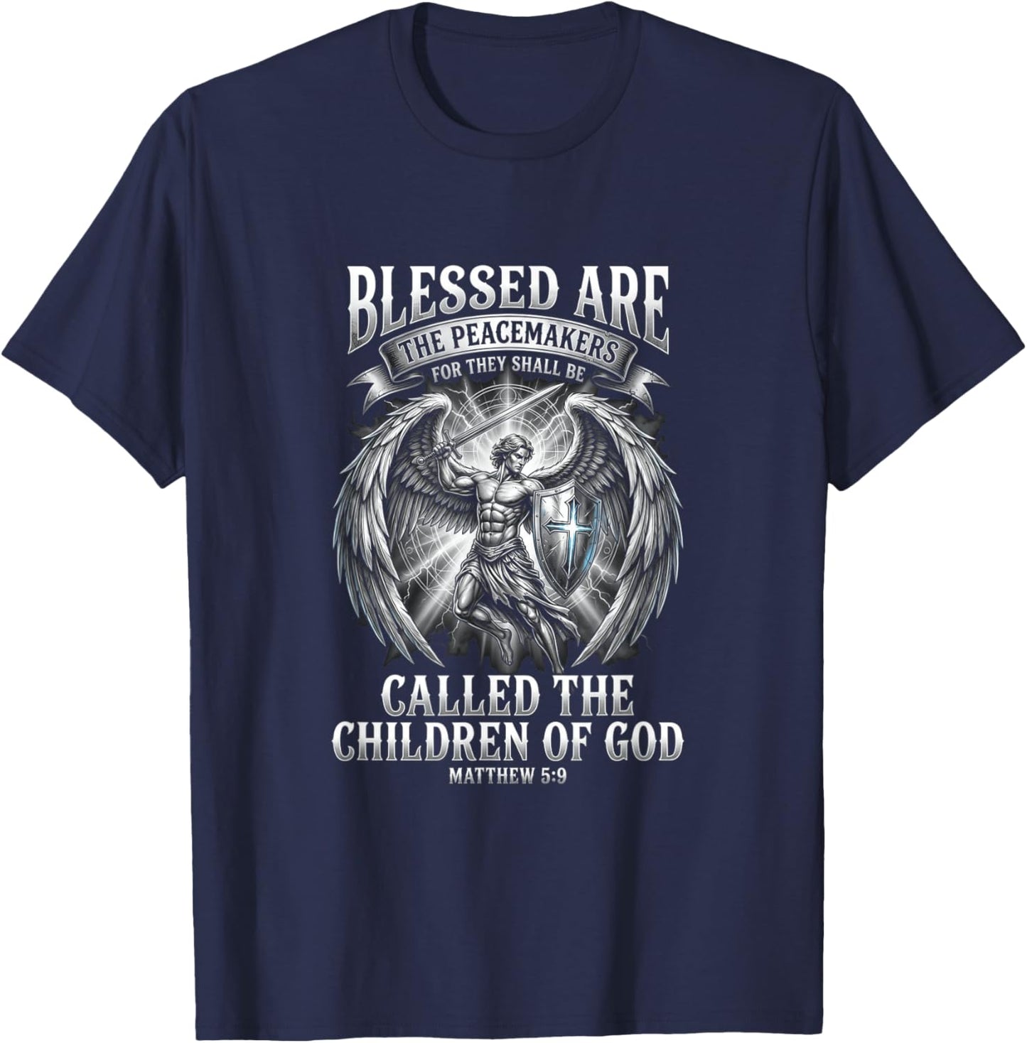 Blessed are The Peacemakers T-Shirt - T-Shirt | Navy