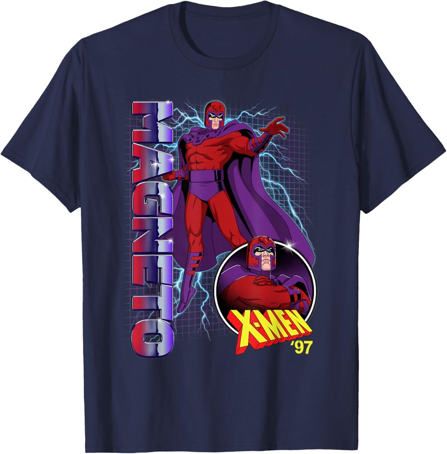 Marvel X-Men '97 Magneto Master of Magnetism Retro T-Shirt - T-Shirt | Navy