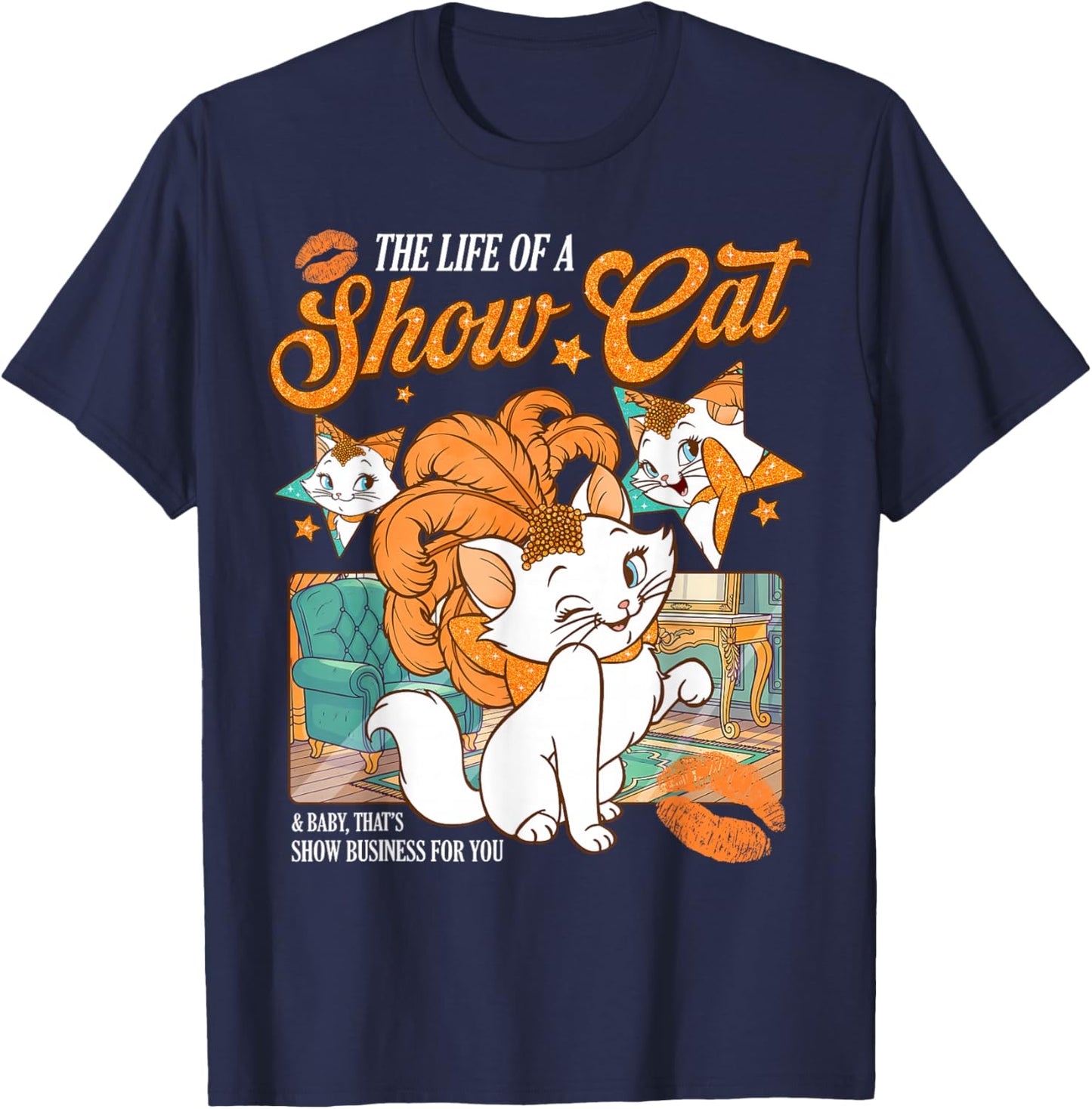 Cute Cat Era Life of Showcat Cat Lover Country Music Concert T-Shirt - T-Shirt | Navy