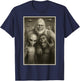 Funny Bigfoot, Alien, & Yeti Sasquatch Rock On UFO Handsign T-Shirt - T-Shirt | Navy