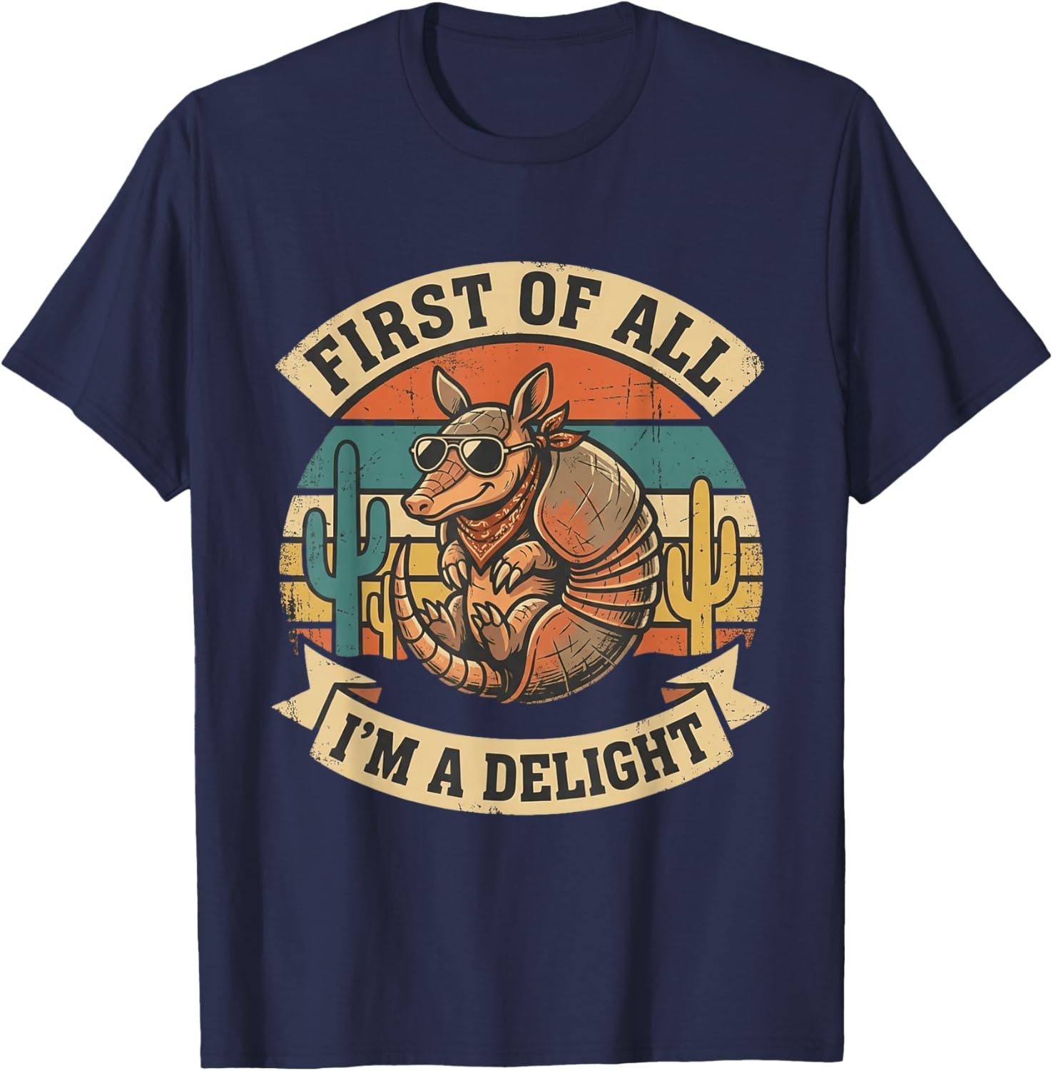 First of All I'm A Delight Armadillo T-Shirt - T-Shirt | Navy
