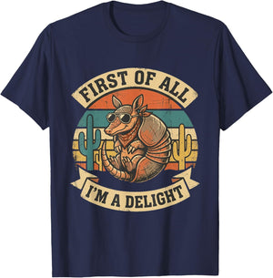 First of All I'm A Delight Armadillo T-Shirt - T-Shirt | Navy