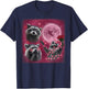 Raccoon Valentines Day Moon Howling Cute Romantic T-Shirt - T-Shirt | Navy