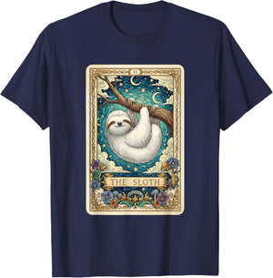 Sloth Tarot Card Funny Mystical Sloth Lover Men T-Shirt - T-Shirt | Navy