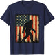Bigfoot American Flag Patriotic Sasquatch Men Women Kids T-Shirt - T-Shirt | Navy