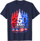 250 Years 1776–2026 Patriotic 4th of July American Flag T-Shirt - T-Shirt | Navy