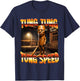 Tung Tung Tung Speed Tuff Brainrot Meme Gen Z T-Shirt - T-Shirt | Navy
