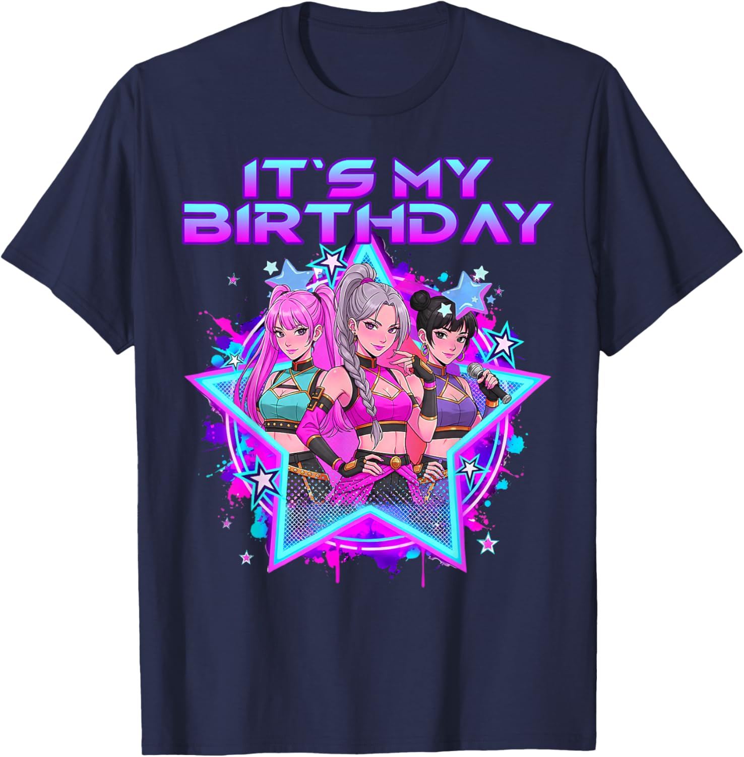 It's My Birthday K Pop Kids Girls K-pop Birthday Girl Kpop T-Shirt - T-Shirt | Navy