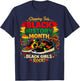 Stepping Into Black History Month Black Girls Sneakers T-Shirt - T-Shirt | Navy