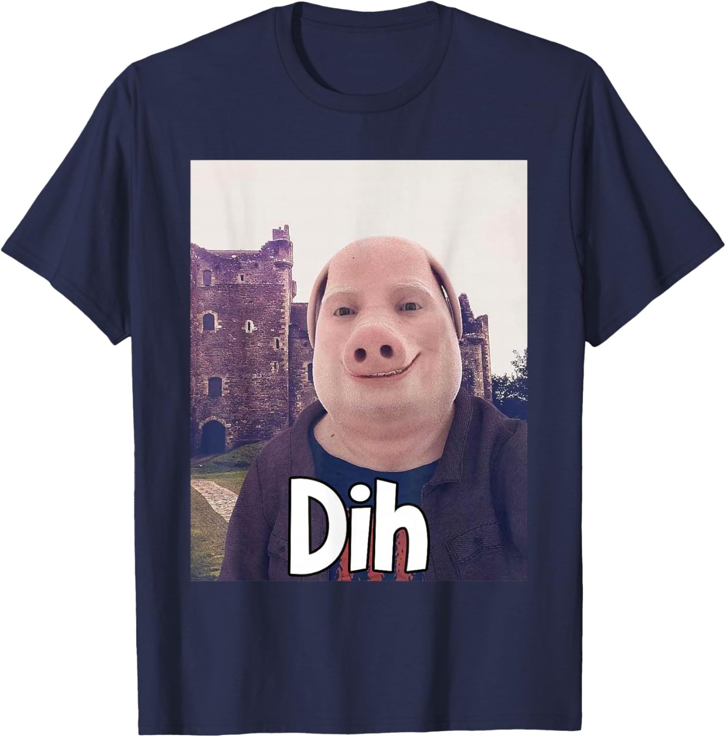 John Pork Dih Funny Gen Z Brainrot Trending Meme T-Shirt - T-Shirt | Navy