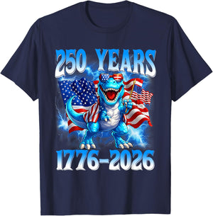 250 Years American 1776 2026 250th Toddler Boys 4th of July T-Shirt - T-Shirt | Navy