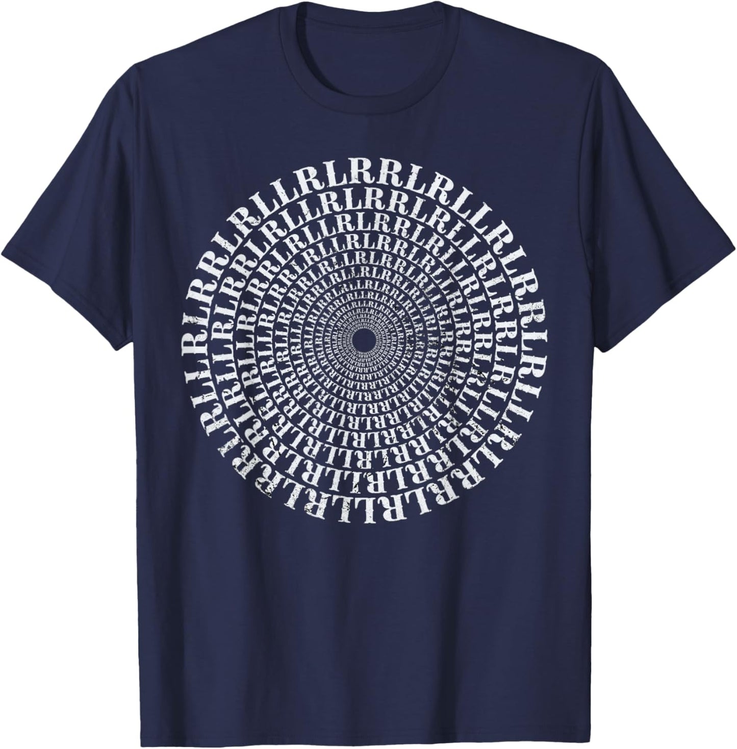 Paradiddle Variations Drum Rudiment Spiral RLRR LRLL Drummer T-Shirt - T-Shirt | Navy