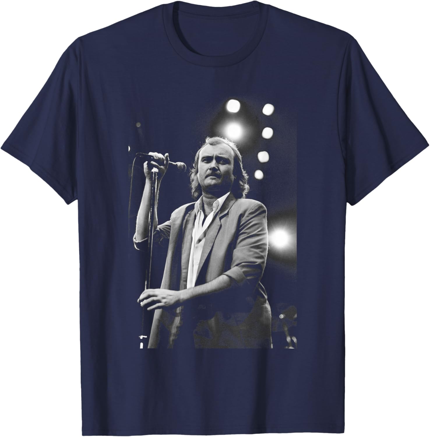 Phil Collins Genesis Live Atlanta USA Invisible Touch Tour T-Shirt - T-Shirt | Navy