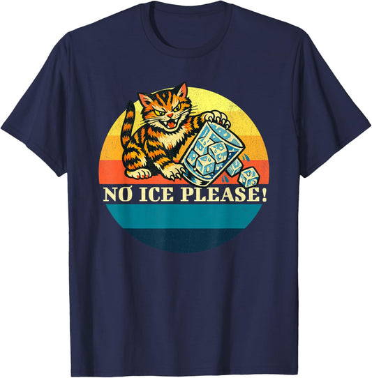Anti-ICE Cat Abolish ICE Resist Retro T-Shirt - T-Shirt | Navy